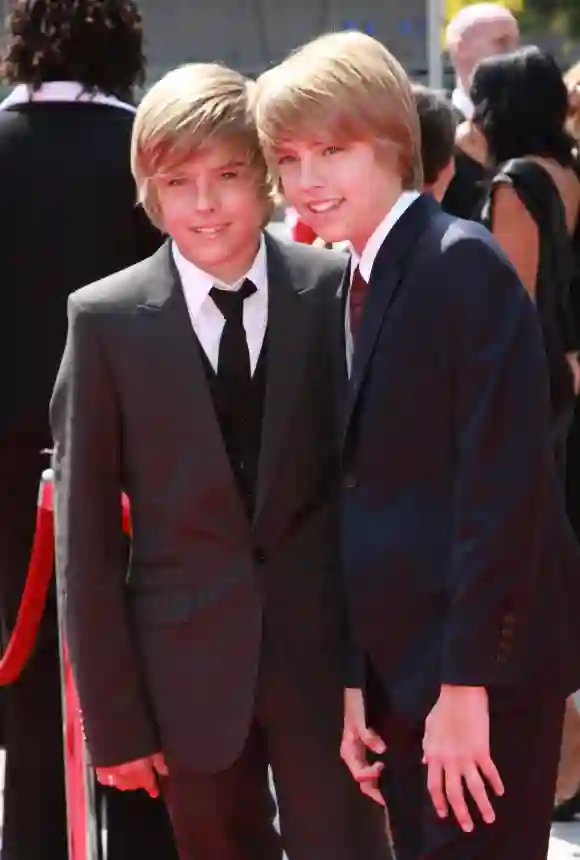 Cole Sprouse and Dylan Sprouse at the 2008 Emmy's.