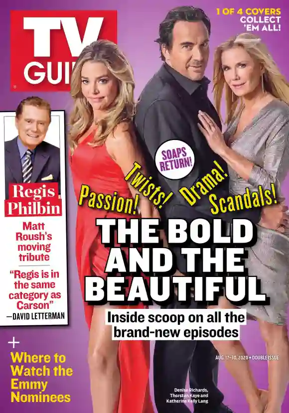 Denise Richards, Thorsten Kaye, Katherine Kelly Lang in 'The Bold and the Beautiful'