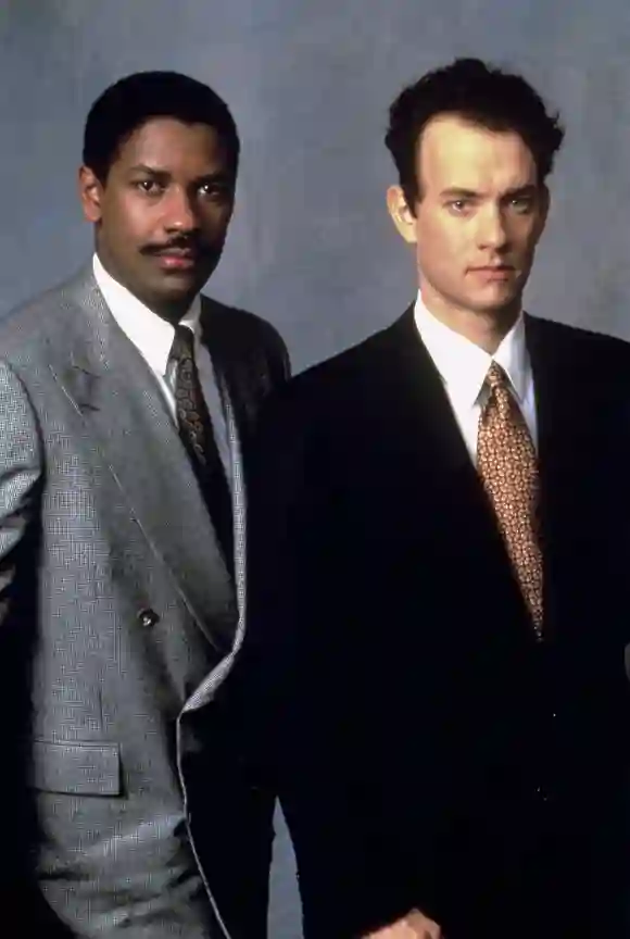 Denzel Washington et Tom Hanks dans le drame "Philadelphia" de 1993.