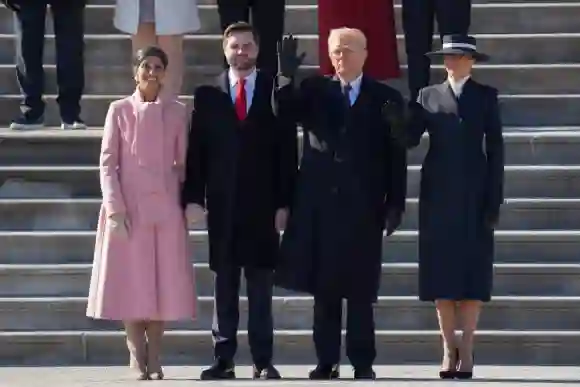 Usha Vance, JD Vance, Donald Trump and Melania Trump