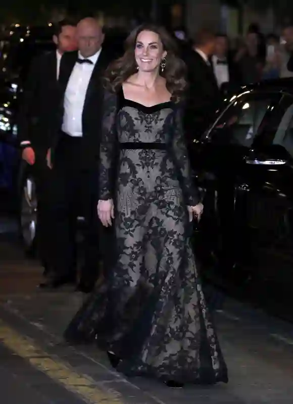 Catherine, Duchess of Cambridge attend the Royal Variety Performance at the Palladium Theatre on November 18, 2019