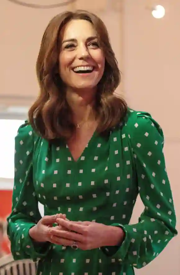 Catherine, Duchess of Cambridge, reacts during a special event in Tribeton in Galway, western Ireland, March 5, 2020.