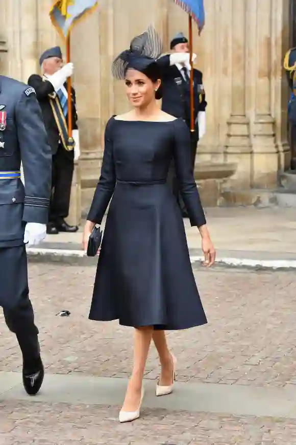 Meghan, Duchess of Sussex attends as members of the Royal Family attend events to mark the centenary of the RAF on July 10, 2018