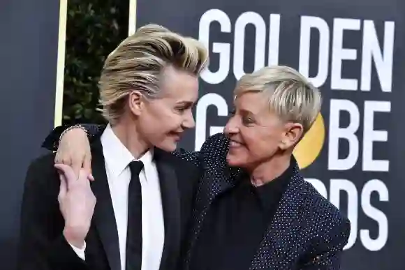 Portia de Rossi y Ellen DeGeneres asisten a la 77a Anual de los Golden Globe Awards, el 5 de enero de 2020.