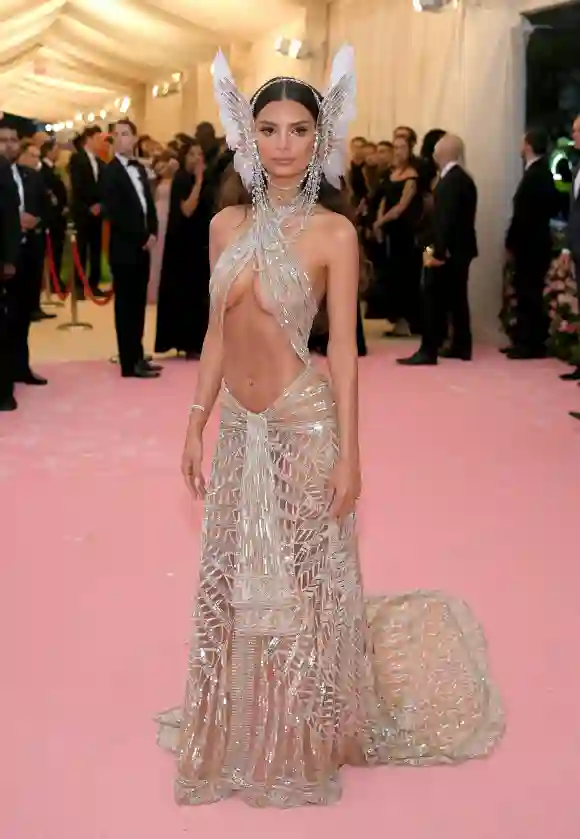 Emily Ratajkowski attends The 2019 Met Gala Celebrating Camp: Notes on Fashion at Metropolitan Museum of Art on May 06, 2019 in New York City