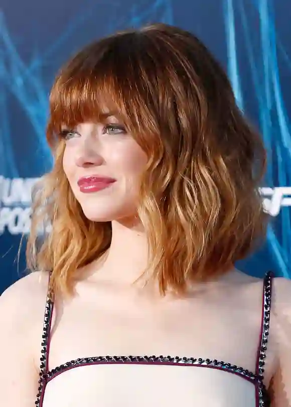 Emma Stone with bangs