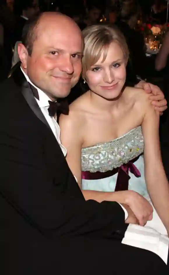 BEVERLY HILLS, CA - FEBRUARY 19: Actor Enrico Colantoni (L) and Actress Kristen Bell during the 7th Annual Costume Designers Guild Awards at the Beverly Hilton Hotel on February 19, 2005 in Beverly Hills, California. (Photo by Marsaili McGrath/Getty Images)