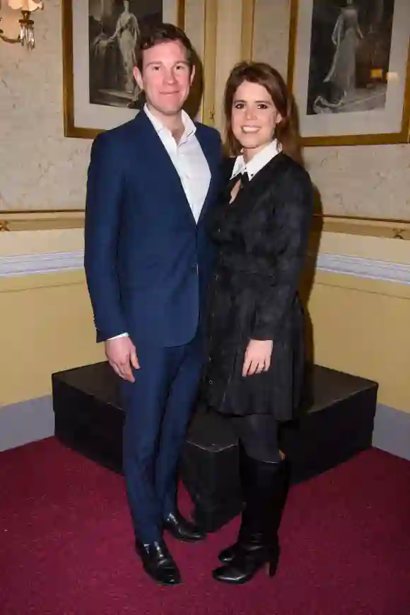 La princesse Eugenie et Jack Brooksbank assistent à la première soirée de la série de concerts annuels du Teenage Cancer Trust, au Royal Albert Hall de Londres. Date de la photo : lundi 19 mars 2018.