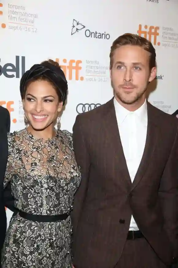 Eva Mendes and Ryan Gosling together at an event.