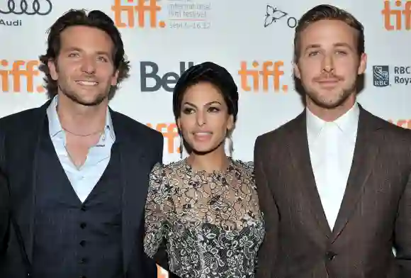 Bradley Cooper, Eva Mendes and Ryan Gosling