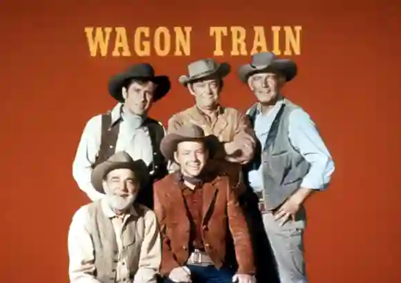 'Wagon Train' cast: Robert Horton, John McIntire, Terry Wilson, Frank McGrath and Michael Burns