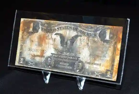 This one dollar bill was salvaged from the RMS Titanic