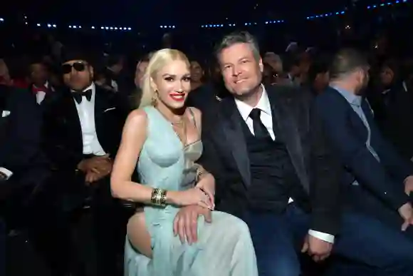 Gwen Stefani y Blake Shelton en los premios Grammy