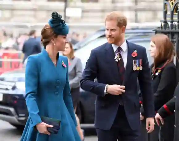 Prince Harry and Duchess Kate attend the Anzac Day service at Westminster Abbey
