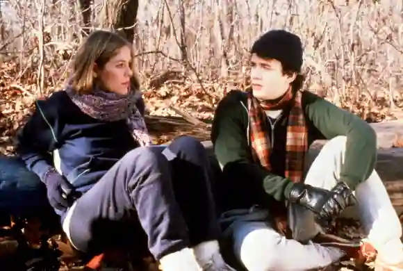 Elizabeth Kemp and Tom Hanks in 'He Knows You're Alone' in 1980.