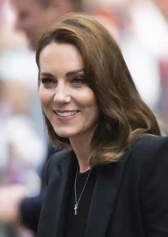 Duchess Kate open hair funeral Queen Elizabeth