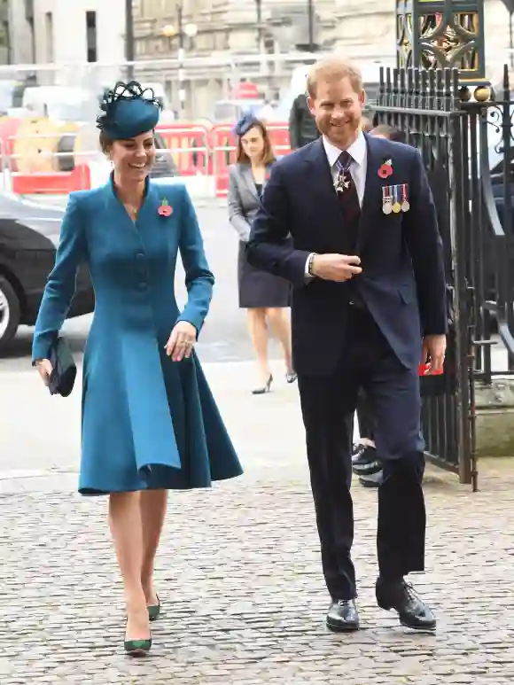 Duchess Kate and Prince Harry at the ANZAC Day Service on April 25, 2019