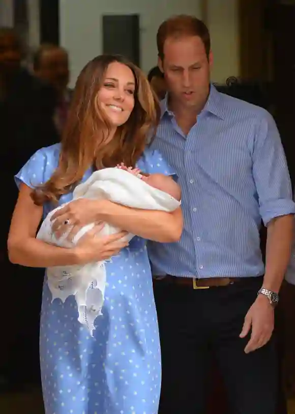La duchesse Kate et le prince William à la naissance du prince George