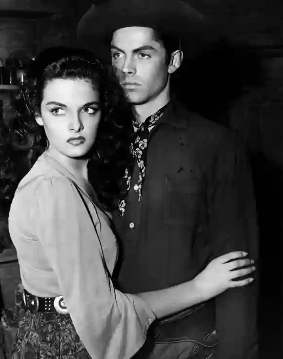 Jane Russell, Jack Buetel in 'The Outlaw'