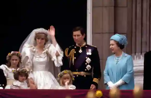 Queen Elizabeth II, Prince Charles and Lady Diana
