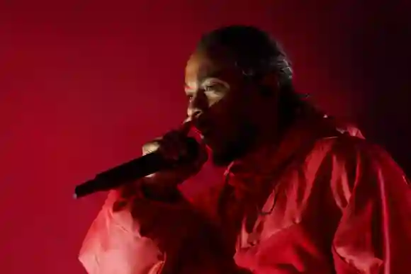 16 février 2018 Los Angeles CA U S L'artiste Kendrick Lamar se produit au L A Live lors du N