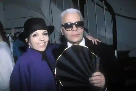 Photo Guy Marineau Karl Lagerfeld et Liza Minelli Paris 1990 ***Nous contacter avant toute utilisat