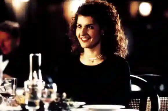 nia vardalos as "toula portokalos" in 'my big greek wedding'.