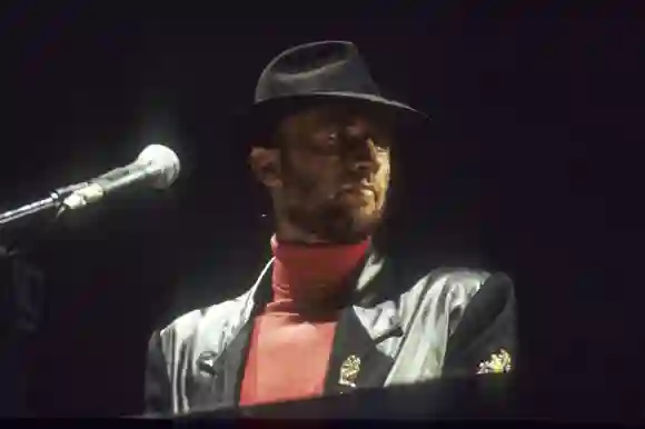 Maurice Gibb von den Bee Gees live bi eimem Konzert der High Civilisation -Tour. London, 07.07.1991 *** Maurice Gibb fro