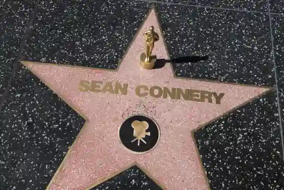 October 31, 2020, Los Angeles, California, USA: An Oscar statue is placed at a makeshift star for Sean Connery on the H