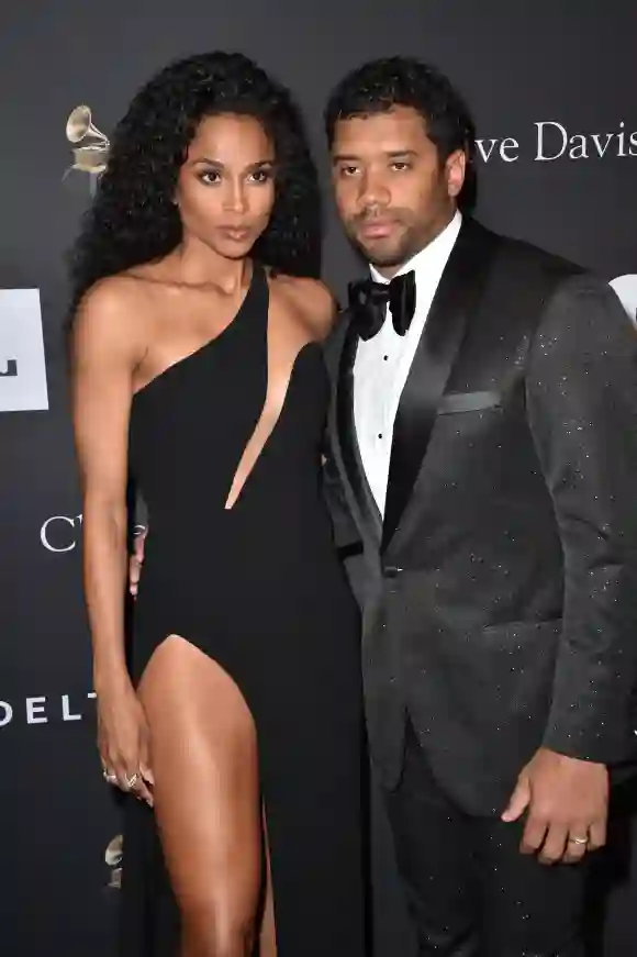 The Recording Academy and Clive Davis Pre-Grammy Gala - LA Ciara and Russell Wilson attend The Recording Academy And Cli