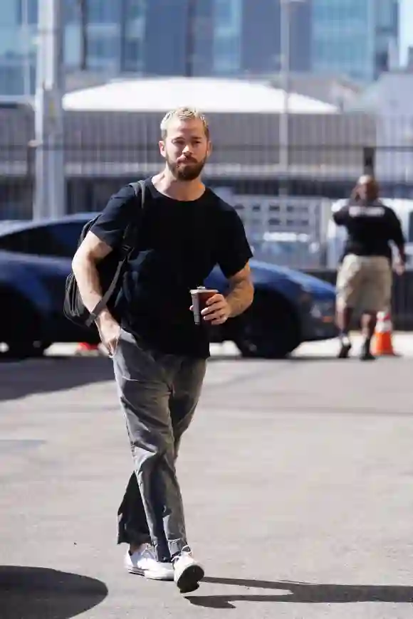 Stars outside the Dancing with the Stars rehearsal studio. Featuring: Artem Chigvintsev Where: Los Angeles, California,