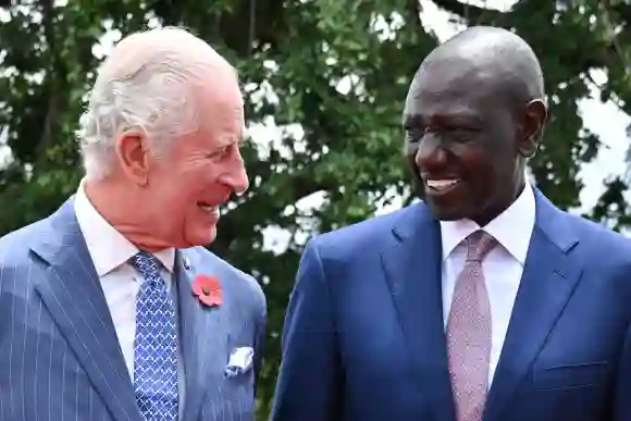 . 31/10/2023. Nairobi, Kenya. Le roi Charles III et la reine Camilla avec le président et la première dame du Kenya à Uhuru Gar