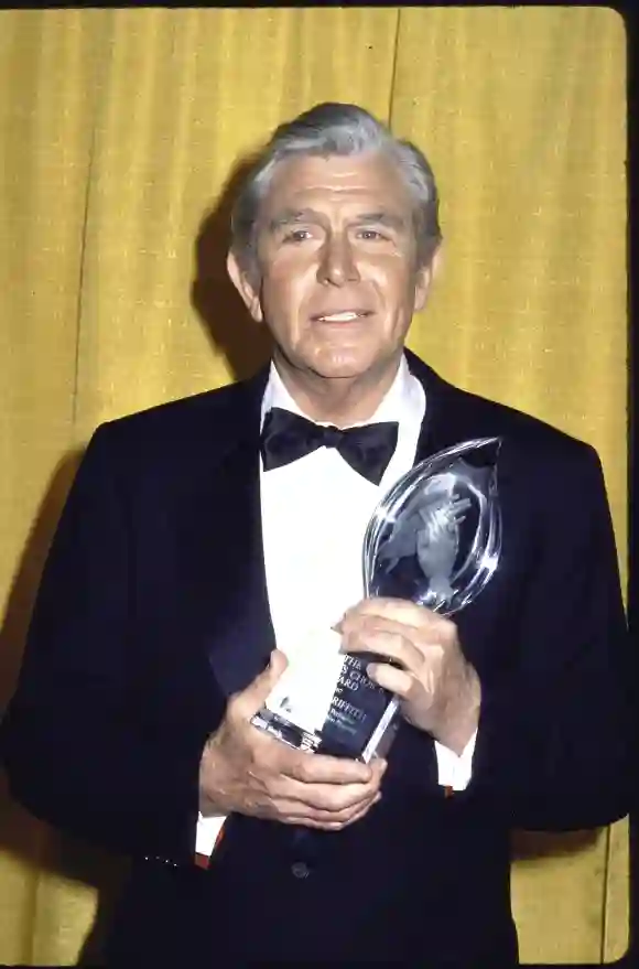 Actor  Andy  Griffith,  holding  his  unident.  award.DMI/The  LIFE  Picture  CollectionSpecial