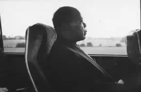 Louis  Armstrong  on  bus  to  a  concert  in  EnglandJohn  Loengard/The  LIFE  Picture  Collectio