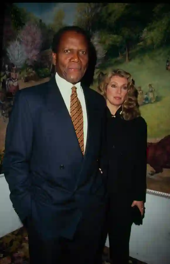 UNITED  STATES  -  Actor  Sidney  Poitier  and  wife  Joanna  at  D.  W.  Griffith  Awards.DMI/The