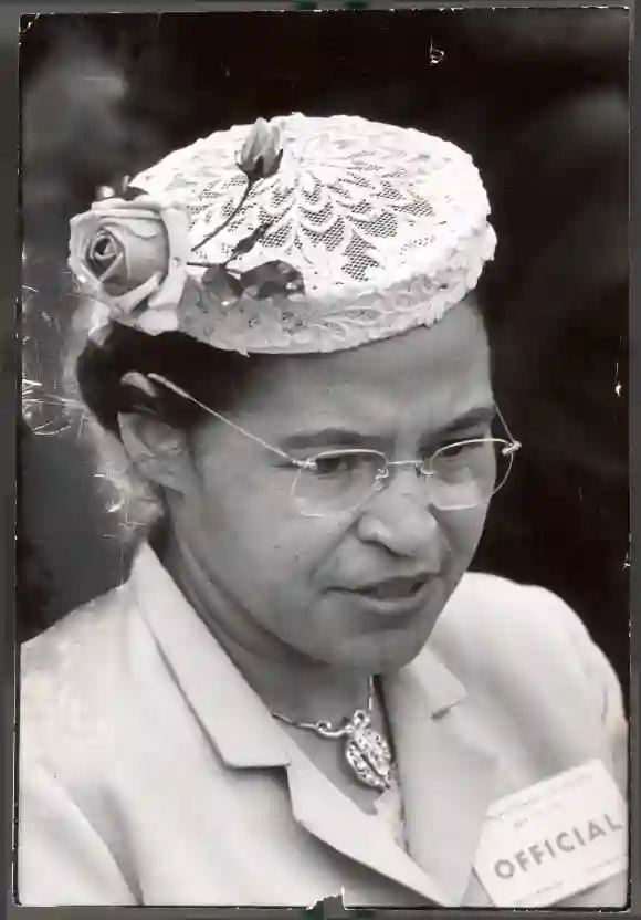 Rosa Parks woman who touched off Montgomery, Alabama bus boycott by African Americans attending Pray