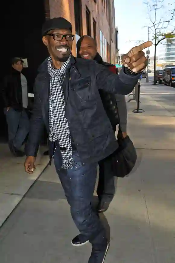 Charlie Murphy, actor and younger brother to Eddie Murphy, is all smiles as he heads into the BET studios in New York Ci