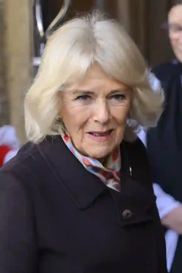 Queen Camilla attending a Service of Celebration at Bath Abbey in Bath, England Featuring: Queen Camilla Where: Bath, Un