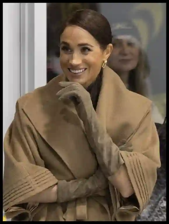 . 16/02/2024. Vancouver, Canada. Prince Harry and Meghan Markle, the Duke and Duchess of Sussex, at a curling centre in