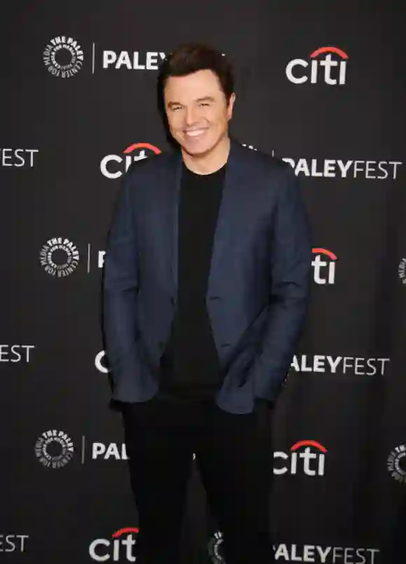 HOLLYWOOD, CALIFORNIA - APRIL 19: Seth MacFarlane arrives at Paley Fest LA 2024 - Family Guy 25th Anniversary Celebratio