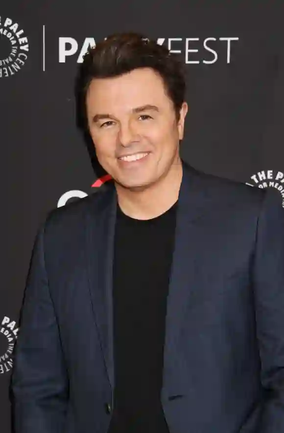 HOLLYWOOD, CALIFORNIA - APRIL 19: Seth MacFarlane arrives at Paley Fest LA 2024 - Family Guy 25th Anniversary Celebratio