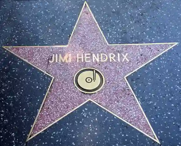 USA, HOLLYWOOD- AUGUST 23, 2013: Jimi Hendrix star on the road