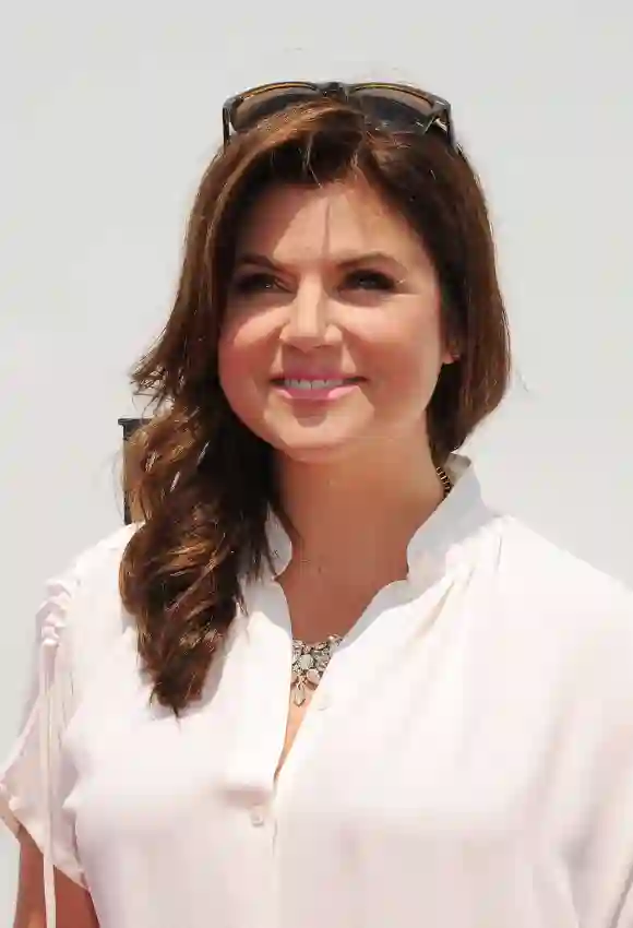 Tiffani Amber Thiessen seen at the Ovarian Cancer Research Fund s Inaugural Super Saturday LA event at Barker Hangar in