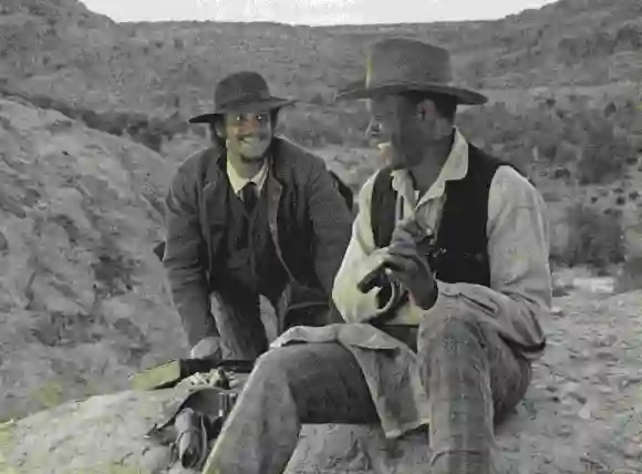 3 janvier 2024, USA : Harry Belafonte, Sidney Poitier, sur le plateau de tournage du film Buck And The Preacher , Columbia Pictures, 19