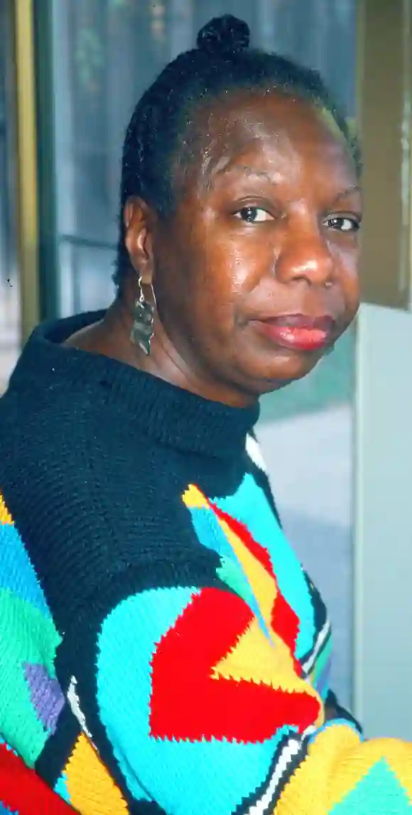 Music legend Nina Simone relaxing in an unguarded moment at her home.