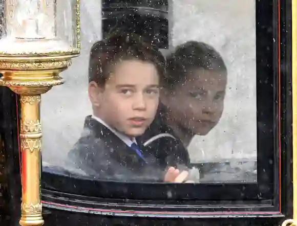 Trooping the Colour Prince George and Princess Charlotte attend Trooping the Colour, London. Credit: Doug Peters/EMPICS