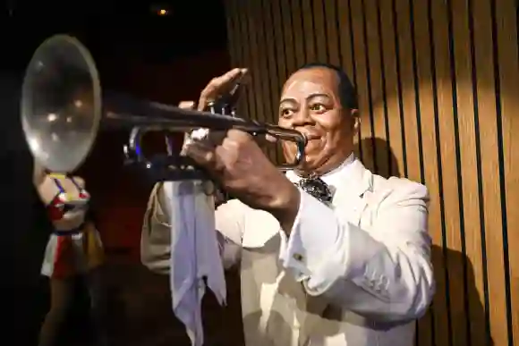 Wax Statues At Musee Grevin - Paris Louis Armstrong American trumpeter and vocalist wax statue at the Musee Grevin in Pa