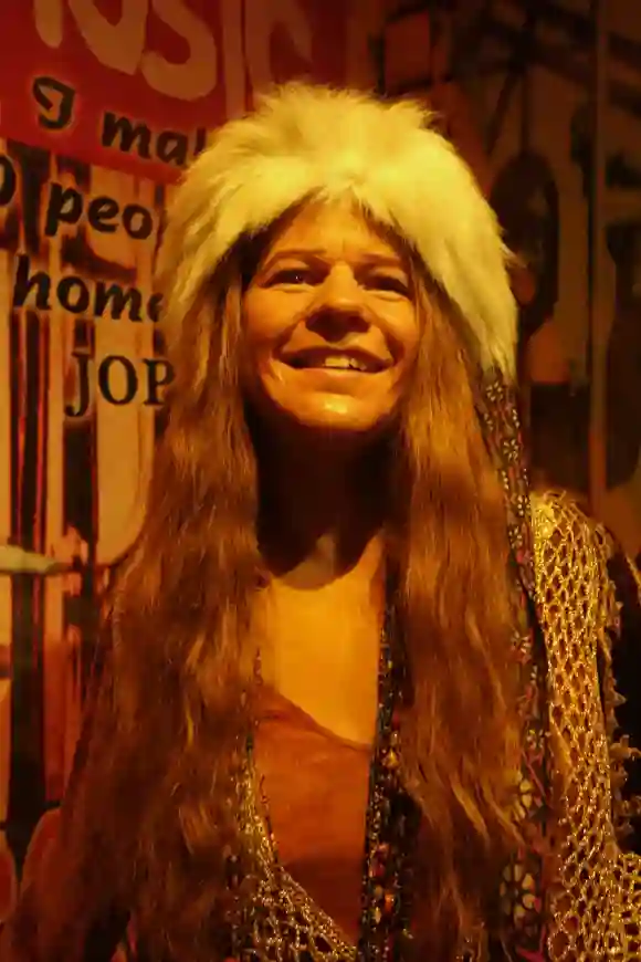 Janis Joplin, Wax figure of American singer and songwriter Janis Joplin at Madame Tussauds in New York.