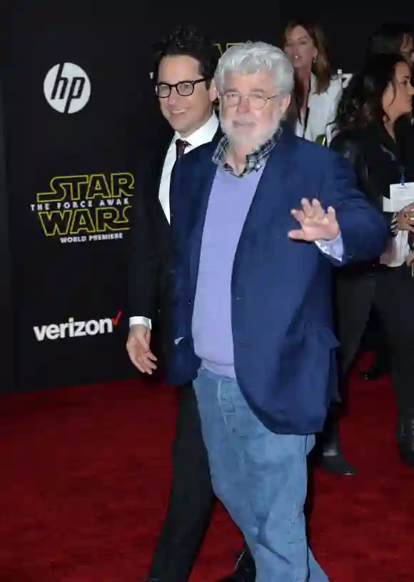 J.J. Abrams & George Lucas, LOS ANGELES, CA - DECEMBER 14, 2015: Director J.J. Abrams & George Lucas at the world premie