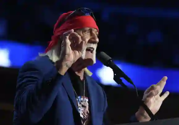 July 18, 2024, Milwaukee, Wisconsin, USA: HULK HOGAN speaks on the fourth day of the Republican National Convention at F